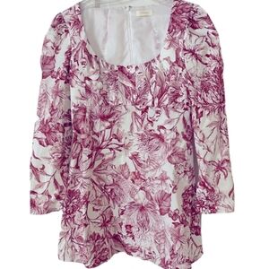 Petersyn Lilah Red White Floral Dress